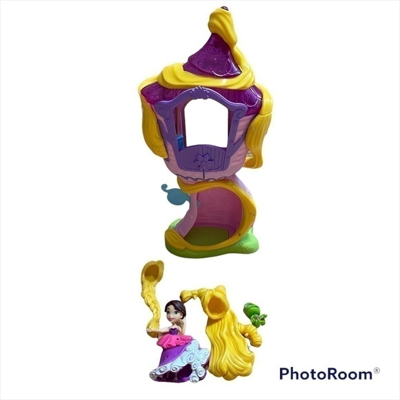 Disney Rapunzel Princess Stylin Tower Kids Toy Figures Purple Yellow Play Set - Picture 1 of 6